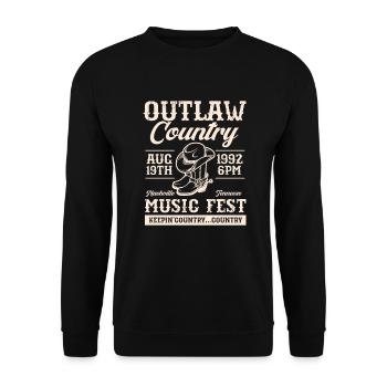 Country Music Countrymusic Geschenk - Unisex Pullover - Schwarz - Vorne - Alina (178cm) & Michal (187cm)