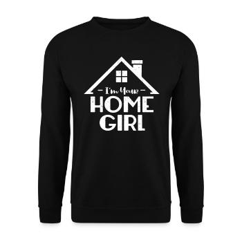 Immobilienmakler - Unisex Pullover - Schwarz - Vorne - Alina (178cm) & Michal (187cm)
