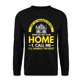 Real Estate Agent Real Estate Agent Gift - Unisex Sweatshirt - black - Front - Alina (178cm) & Michal (187cm)