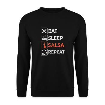 Salsa - Unisex Sweatshirt - black - Front - Alina (178cm) & Michal (187cm)