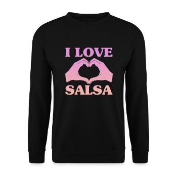 Salsa Dancing Cuba Dance Latino Dance Class Gift - Unisex Sweatshirt - black - Front - Alina (178cm) & Michal (187cm)