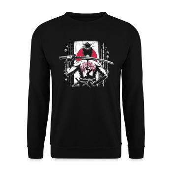 Samouraï - Sweat-shirt Unisexe - noir - Devant - Alina (178cm) & Michal (187cm)