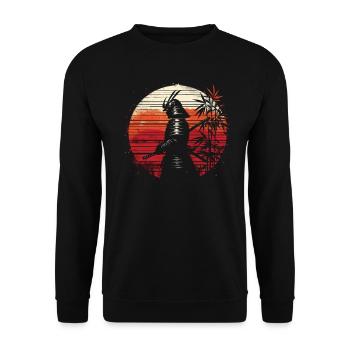 Samurai Ronin Sword Fighting Warrior Gift - Unisex Sweatshirt - black - Front - Alina (178cm) & Michal (187cm)