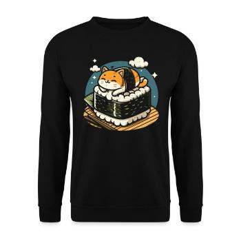 Sushi - Unisex Pullover - Schwarz - Vorne - Alina (178cm) & Michal (187cm)
