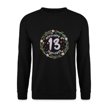 Adolescent - Sweat-shirt Unisexe - noir - Devant - Alina (178cm) & Michal (187cm)