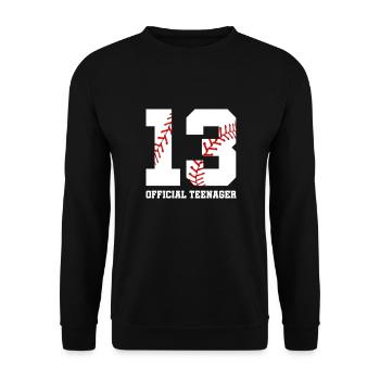 Teenager Teenie Teen Teens Teeny Geschenk - Unisex Pullover - Schwarz - Vorne - Alina (178cm) & Michal (187cm)