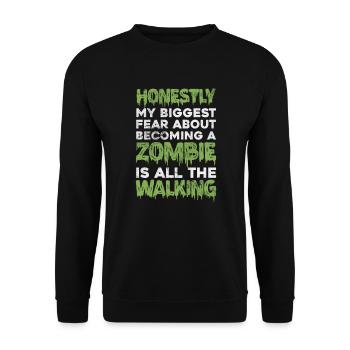 Zombi - Sweat-shirt Unisexe - noir - Devant - Alina (178cm) & Michal (187cm)