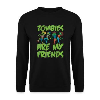 Zombi - Sweat-shirt Unisexe - noir - Devant - Alina (178cm) & Michal (187cm)