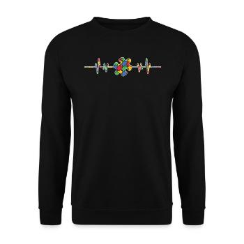 Autism - Unisex Sweatshirt - black - Front - Alina (178cm) & Michal (187cm)