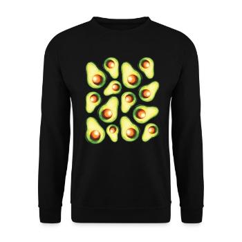 Avocado Guacamole Vegan Gift - Unisex Sweatshirt - black - Front - Alina (178cm) & Michal (187cm)