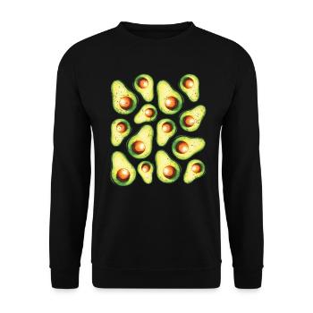 Avocado Guacamole Vegan Gift - Unisex Sweatshirt - black - Front - Alina (178cm) & Michal (187cm)