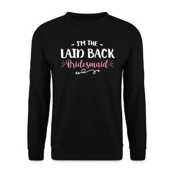 Hen bachelorette party bride - Unisex Sweatshirt - black - Front - Alina (178cm) & Michal (187cm)