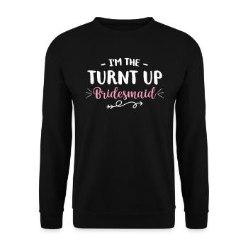 Hen bachelorette party bride - Unisex Sweatshirt - black - Front - Alina (178cm) & Michal (187cm)