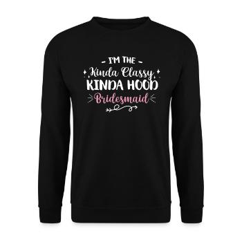 Hen bachelorette party bride - Unisex Sweatshirt - black - Front - Alina (178cm) & Michal (187cm)