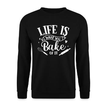 Baker - Unisex Sweatshirt - black - Front - Alina (178cm) & Michal (187cm)