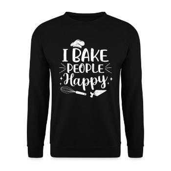 Baker - Unisex Sweatshirt - black - Front - Alina (178cm) & Michal (187cm)