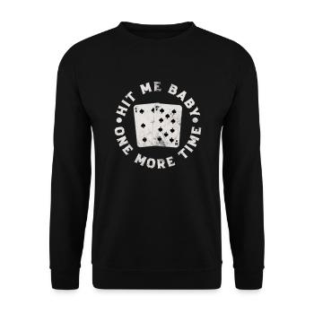 Blackjack Blackjack Card Game Casino Gift - Unisex Sweatshirt - black - Front - Alina (178cm) & Michal (187cm)