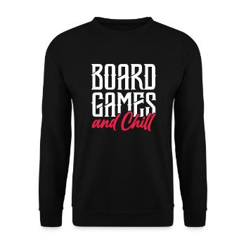 Board Game Board Games Dinner Games Gift - Unisex Sweatshirt - black - Front - Alina (178cm) & Michal (187cm)