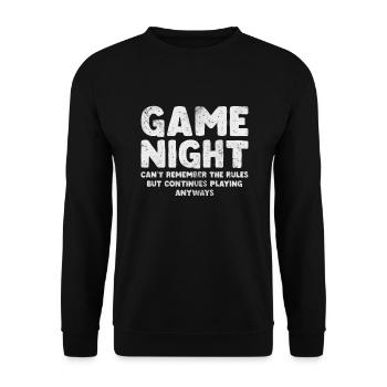 Brettspiel - Unisex Pullover - Schwarz - Vorne - Alina (178cm) & Michal (187cm)
