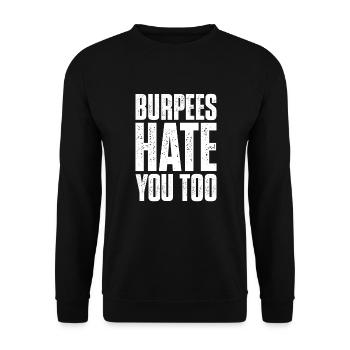 Burpees Fitness Cadeau de musculation Burpee - Sweat-shirt Unisexe - noir - Devant - Alina (178cm) & Michal (187cm)