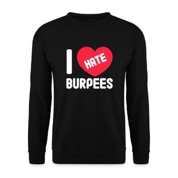 Burpees Fitness Cadeau de musculation Burpee - Sweat-shirt Unisexe - noir - Devant - Alina (178cm) & Michal (187cm)
