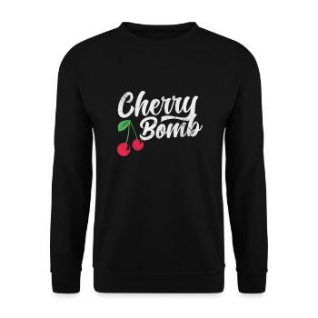 Cherry - Unisex Sweatshirt - black - Front - Alina (178cm) & Michal (187cm)