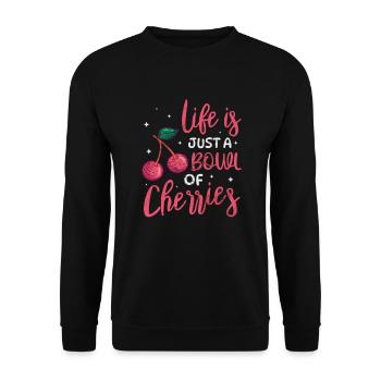 Cerise - Sweat-shirt Unisexe - noir - Devant - Alina (178cm) & Michal (187cm)