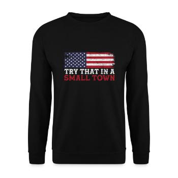Country - Unisex Sweatshirt - black - Front - Alina (178cm) & Michal (187cm)