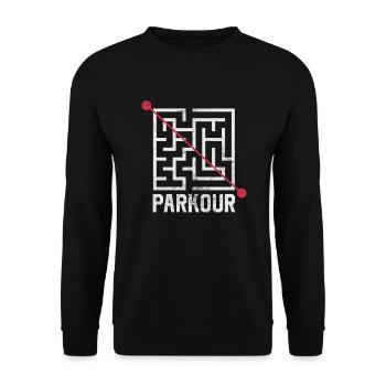 Parkour - Sweat-shirt Unisexe - noir - Devant - Alina (178cm) & Michal (187cm)