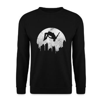 Parkour - Sweat-shirt Unisexe - noir - Devant - Alina (178cm) & Michal (187cm)