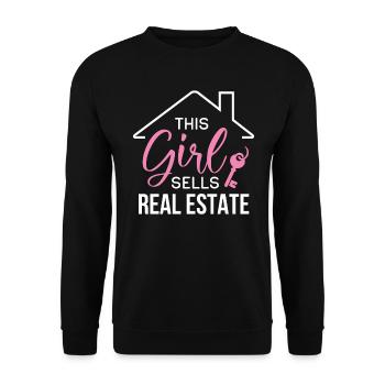 Agent immobilier Agent immobilier Cadeau d’agent immobilier - Sweat-shirt Unisexe - noir - Devant - Alina (178cm) & Michal (187cm)