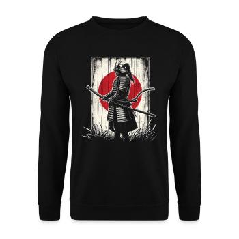 Samouraï - Sweat-shirt Unisexe - noir - Devant - Alina (178cm) & Michal (187cm)