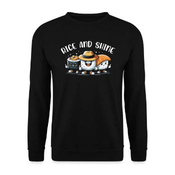 Sushi - Sweat-shirt Unisexe - noir - Devant - Alina (178cm) & Michal (187cm)