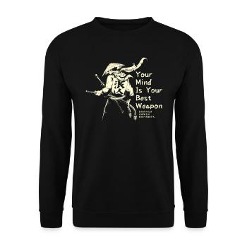 Samurai Ronin Sword Fighting Warrior Gift - Unisex Sweatshirt - black - Front - Alina (178cm) & Michal (187cm)