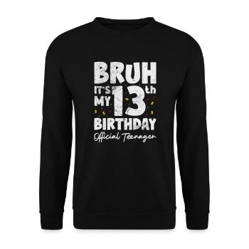 Adolescent - Sweat-shirt Unisexe - noir - Devant - Alina (178cm) & Michal (187cm)