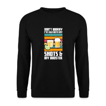 Tequila Sunrise Booze Party Mexico Gift - Unisex Sweatshirt - black - Front - Alina (178cm) & Michal (187cm)