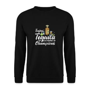 Tequila - Unisex Sweatshirt - black - Front - Alina (178cm) & Michal (187cm)