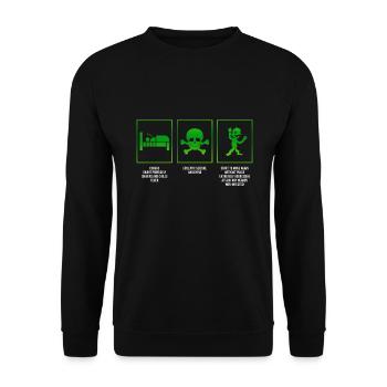 Zombie Zombie-Jäger Zombieapokalypse Geschenk - Unisex Pullover - Schwarz - Vorne - Alina (178cm) & Michal (187cm)