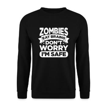 Zombie Zombie-Jäger Zombieapokalypse Geschenk - Unisex Pullover - Schwarz - Vorne - Alina (178cm) & Michal (187cm)