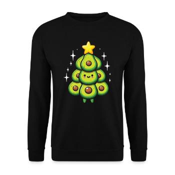 Avocado Guacamole Vegan Geschenk - Unisex Pullover - Schwarz - Vorne - Alina (178cm) & Michal (187cm)