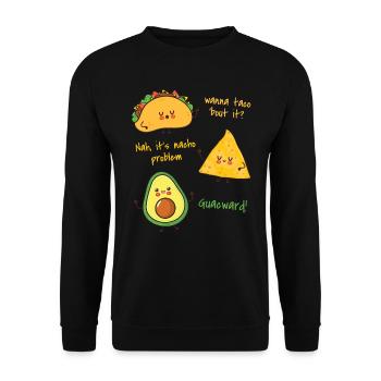 Avocado - Unisex Pullover - Schwarz - Vorne - Alina (178cm) & Michal (187cm)