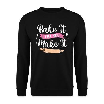 Baker - Unisex Sweatshirt - black - Front - Alina (178cm) & Michal (187cm)