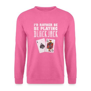 Black Jack Blackjack Kartenspiel Casino Geschenk - Unisex Pullover - Pink - Vorne