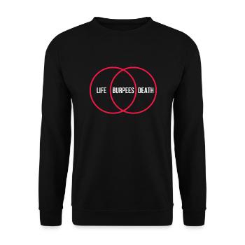 Burpees Fitness Cadeau de musculation Burpee - Sweat-shirt Unisexe - noir - Devant - Alina (178cm) & Michal (187cm)