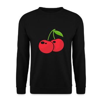 Cherry Cherry Tree Cherry Blossom Fruit Gift - Unisex Sweatshirt - black - Front - Alina (178cm) & Michal (187cm)