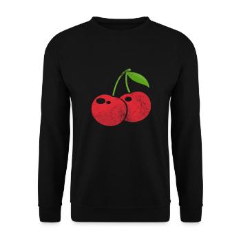Cherry - Unisex Sweatshirt - black - Front - Alina (178cm) & Michal (187cm)