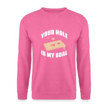 Cornhole Beanbag Cadeau de trou aveugle - Sweat-shirt Unisexe - rose - Devant