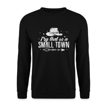 Country - Unisex Sweatshirt - black - Front - Alina (178cm) & Michal (187cm)