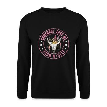 Country - Unisex Sweatshirt - black - Front - Alina (178cm) & Michal (187cm)