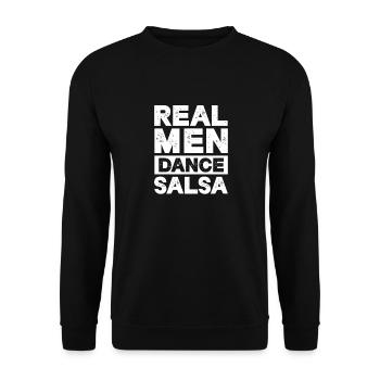 Salsa Dancing Cuba Dance Latino Dance Class Gift - Unisex Sweatshirt - black - Front - Alina (178cm) & Michal (187cm)